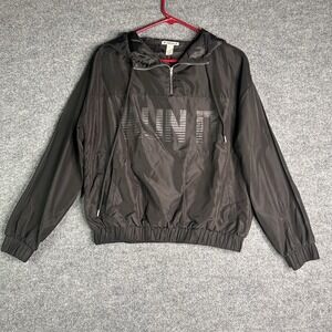 Forever‎ 21 Womens Activewear Anorak Jacket Windbreaker Size Small Black